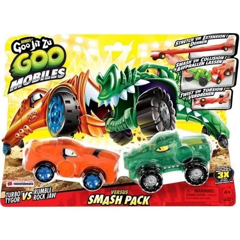 Véhicules miniatures - MOOSE TOYS - GOO MOBILES - TURBO TYGER VS RUMBLER JAW