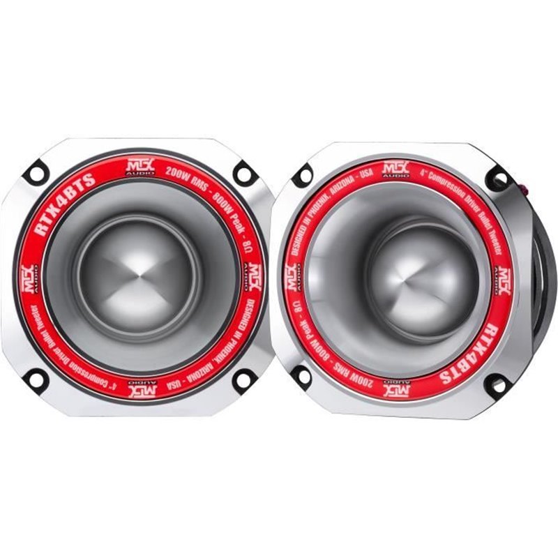 MTX AUDIO - MTX tweeter a haute efficacité RTX4BTs - Ø10cm - Bobine 45mm - 200W RMS - 800W - Peak 8O 103,0dB/2V/1m vendu