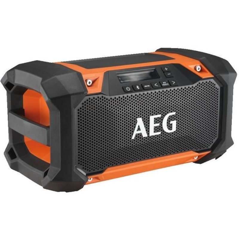 Radio - AEG Powertools - BRSP18-0 - 18V - Bluetooth - Portée 30m - 30W - AM/FM - Ecran LCD - IP54 - Sans batterie ni cha