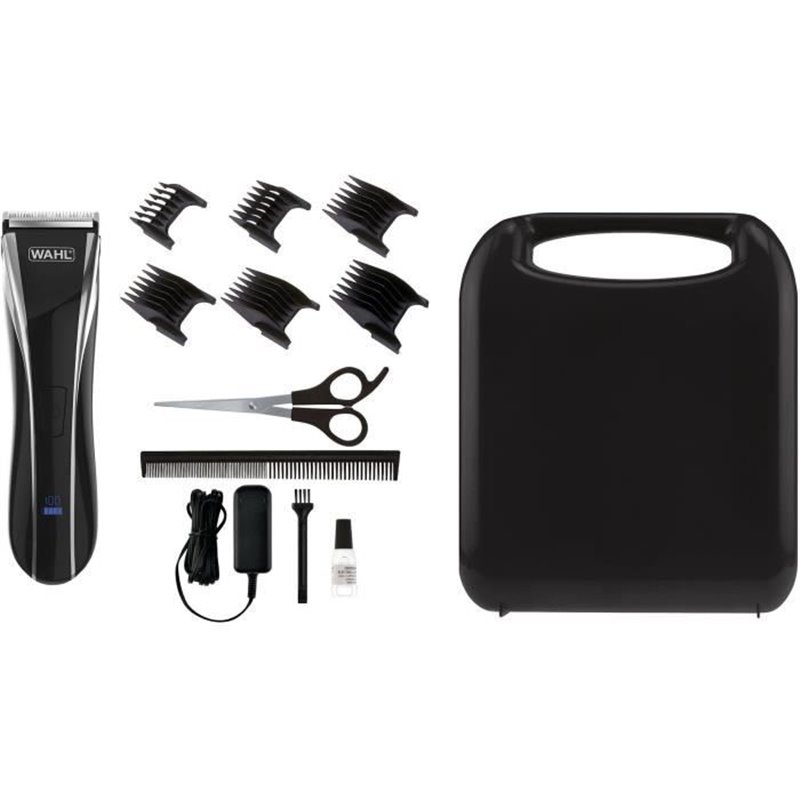 Image secondaire de Tondeuse a cheveux - WAHL - 1911.0467 Lithium Pro LCD Clipper - 6 W - 100 min - 6 sabots - Noir