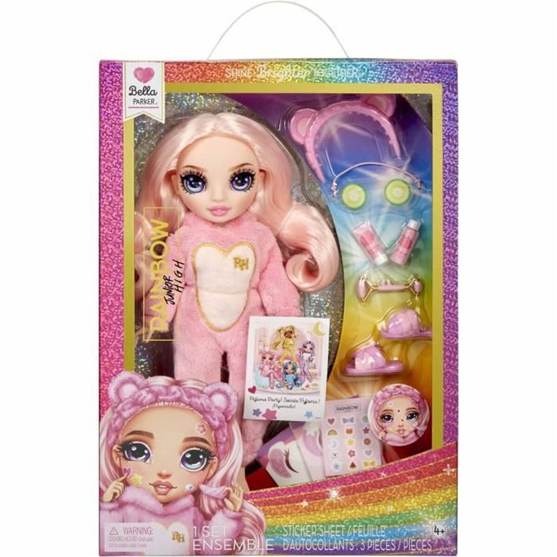 Rainbow High Junior High PJ Party Fashion Doll- Bella (Pink)