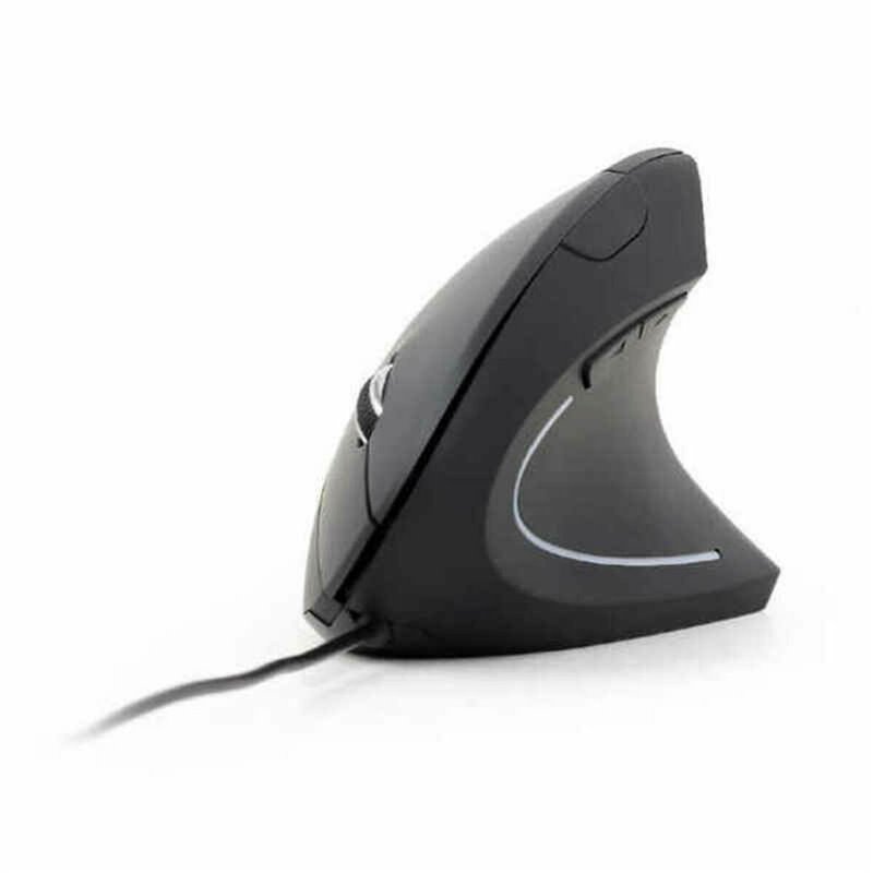 Souris avec Câble et Capteur Optique GEMBIRD MUS-ERGO-01 3200 DPI Noir 3200 DPI