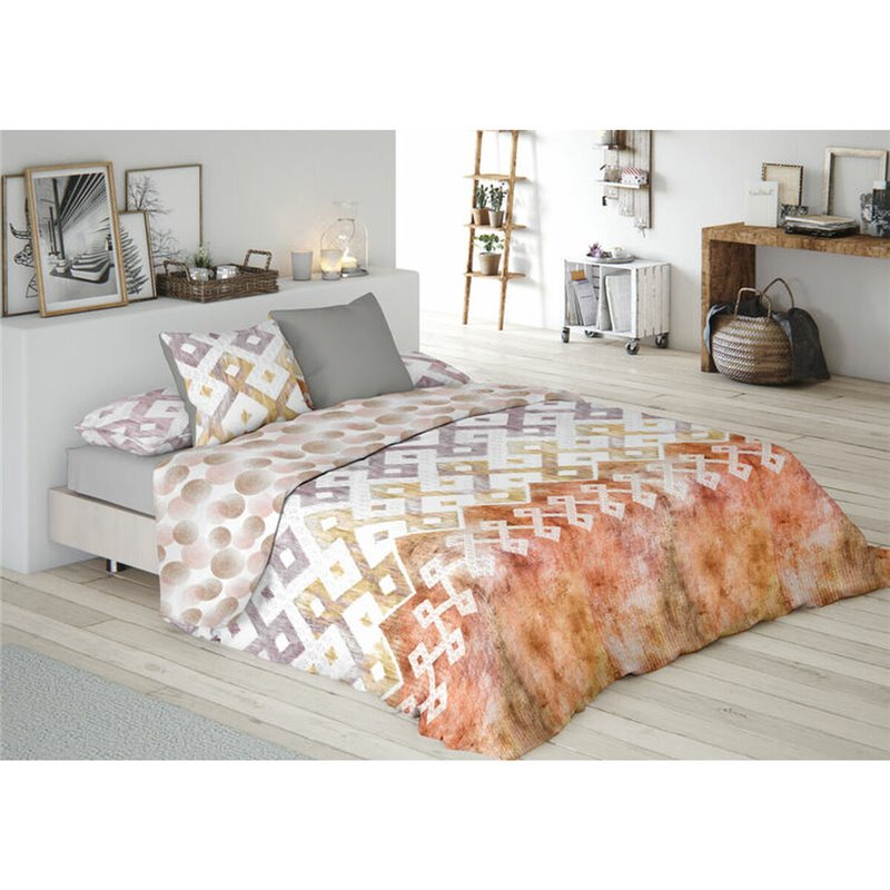 Parure de couette Pierre Cardin VAIL Orange Lit 1 personne 3 Pièces