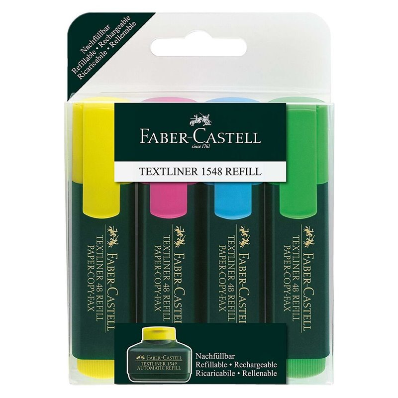 Image secondaire de Boîte de marqueurs Faber-Castell Fluorescent Multicouleur (5 Unités)