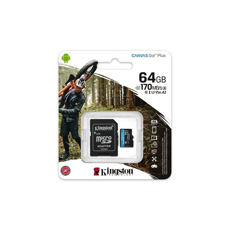 Image secondaire de Carte Mémoire Micro SD avec Adaptateur Kingston Canvas Go! Plus 64 GB