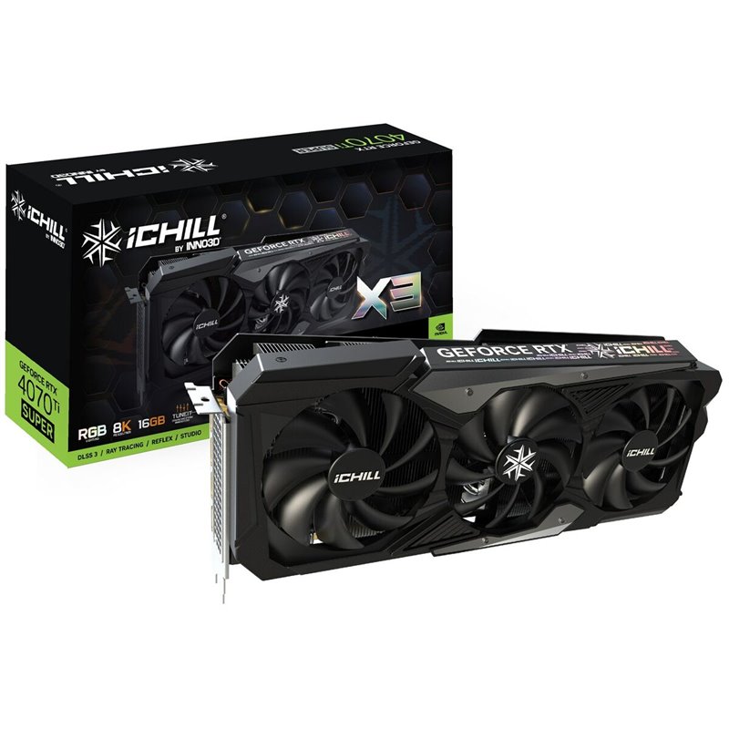 Carte Graphique INNO3D C407TS3-166XX-186148H GeForce RTX 4070 Ti 16 GB GDDR6X