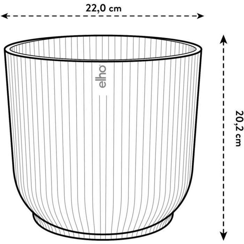 Image secondaire de Pot De Fleurs Rond VIBES - Plastique - Ø22 - Rose poudré