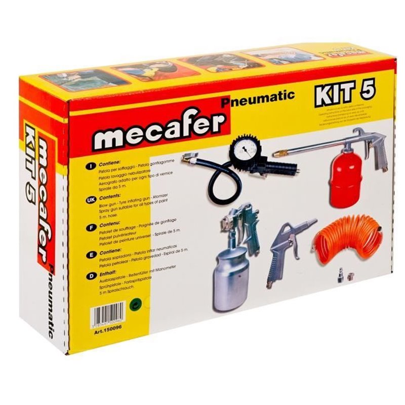 Image secondaire de Kit d'accessoires air comprimé - Mecafer - 9179151 - Pistolet peinture, Soufflette, Pulvérisateur tous liquides