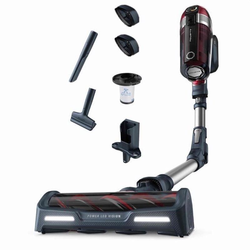 Rowenta X-Force Flex 11.60 Aspirateur balais sans fil, Tube flexible, Contrôle digital, Autonomie jusqu'a 45 min, Léger 