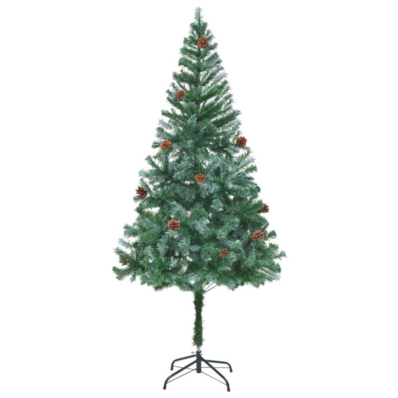 VidaXL Arbre de Noël artificiel avec pommes de pin 180 cm