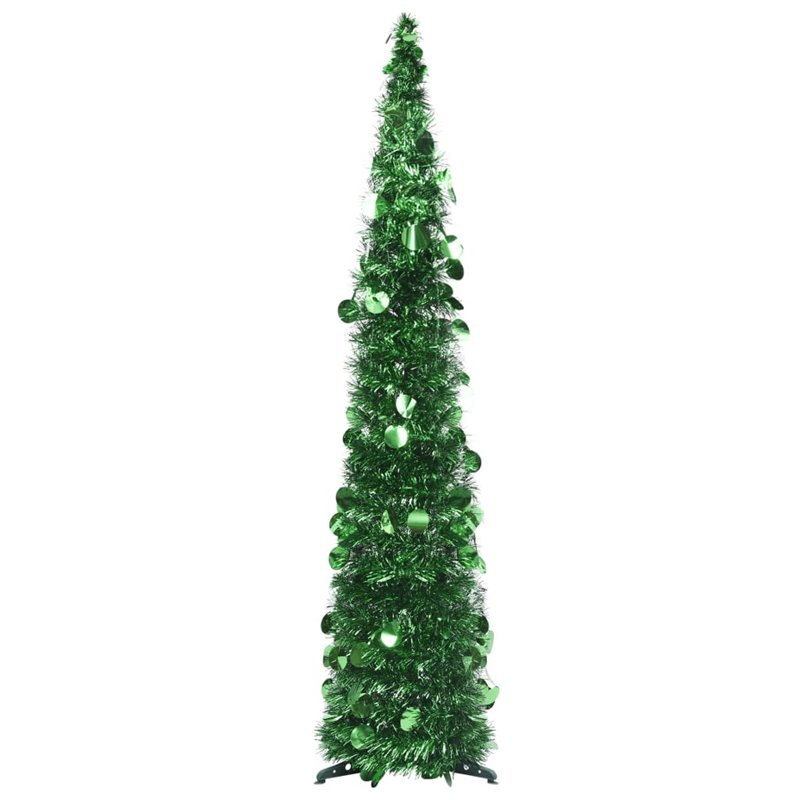 VidaXL Sapin de Noël artificiel escamotable vert 120 cm PET