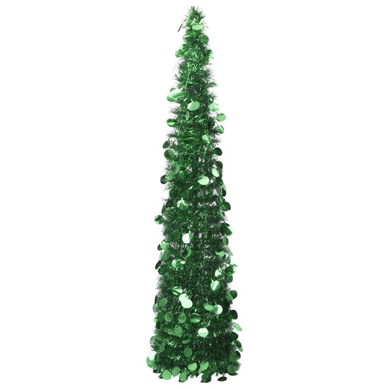 VidaXL Sapin de Noël artificiel escamotable vert 180 cm PET