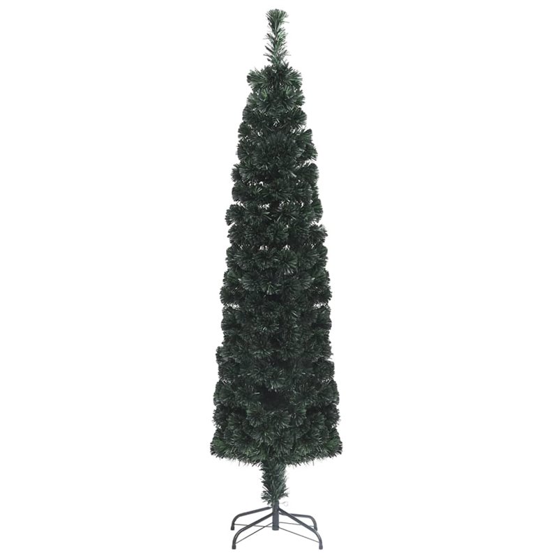 Image secondaire de VidaXL Arbre de Noël artificiel mince et support 120 cm fibre optique