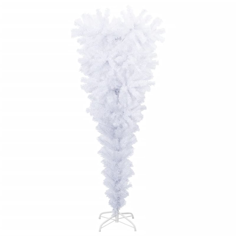 Image secondaire de VidaXL Sapin de Noël artificiel renversé avec support Blanc 150 cm