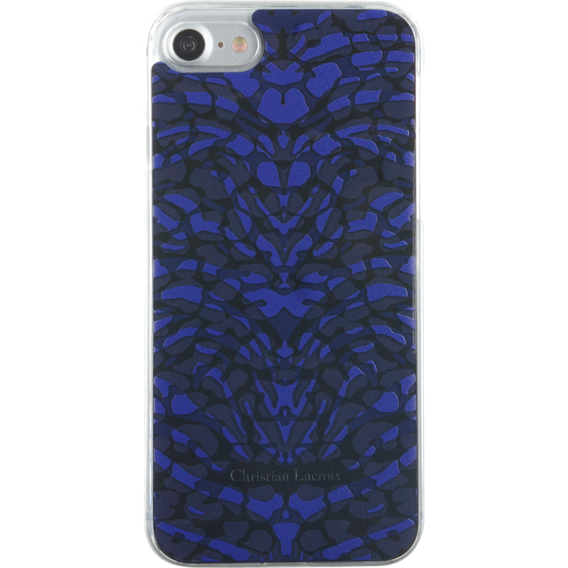 Coque rigide bleue Pantigre Christian Lacroix pour iPhone SE (2020)/8/7