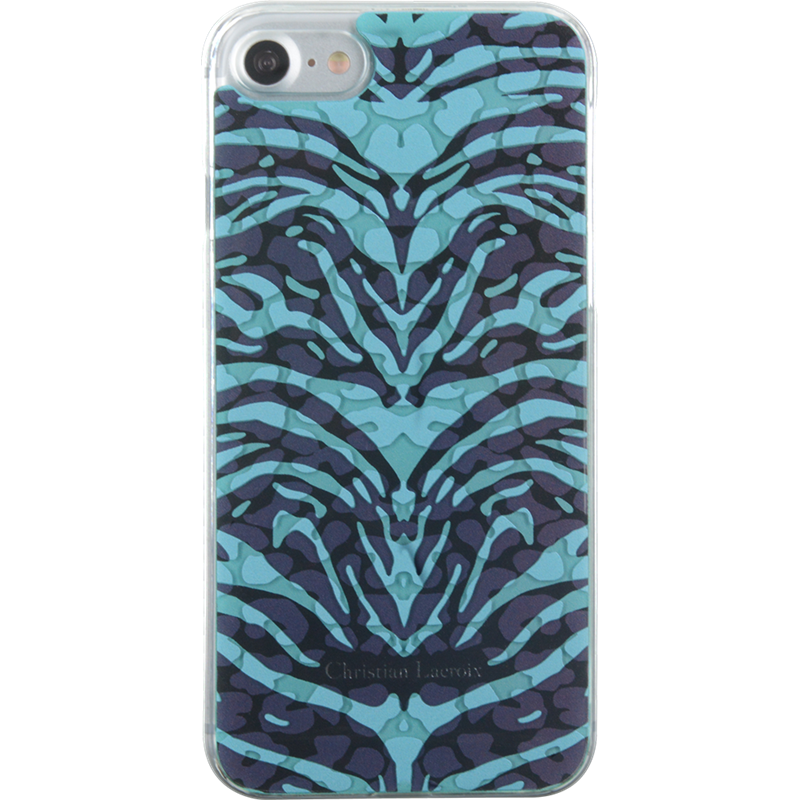 Coque rigide turquoise Pantigre Christian Lacroix pour iPhone SE (2020)/8/7