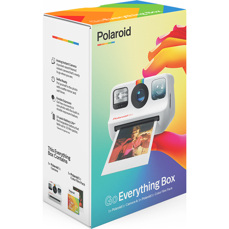 Pack Appareil photo GO Blanc + 1 pack de films colors Polaroid