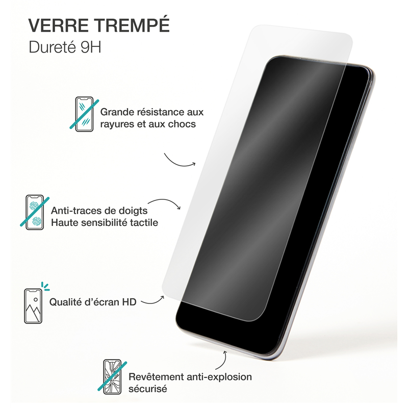 Image secondaire de Pack Logicom Yuno Accessoires Coque Transparente + Verre trempé + SmartFrame - 60% verre recyclé Bigben