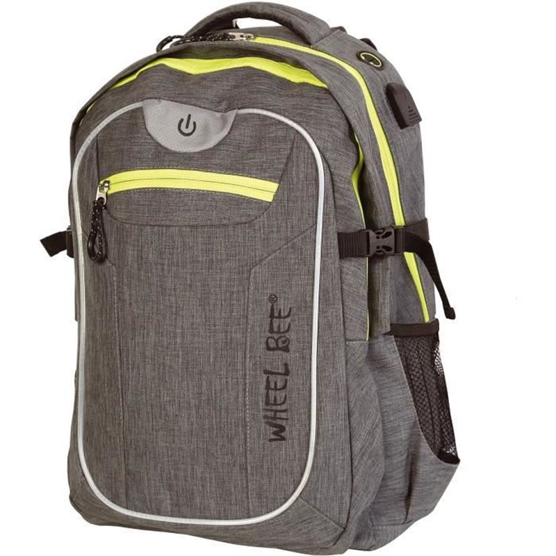 Wheel Bee Revolution Sac a Dos Enfants, 46 cm, 30 liters, Gris - 950022