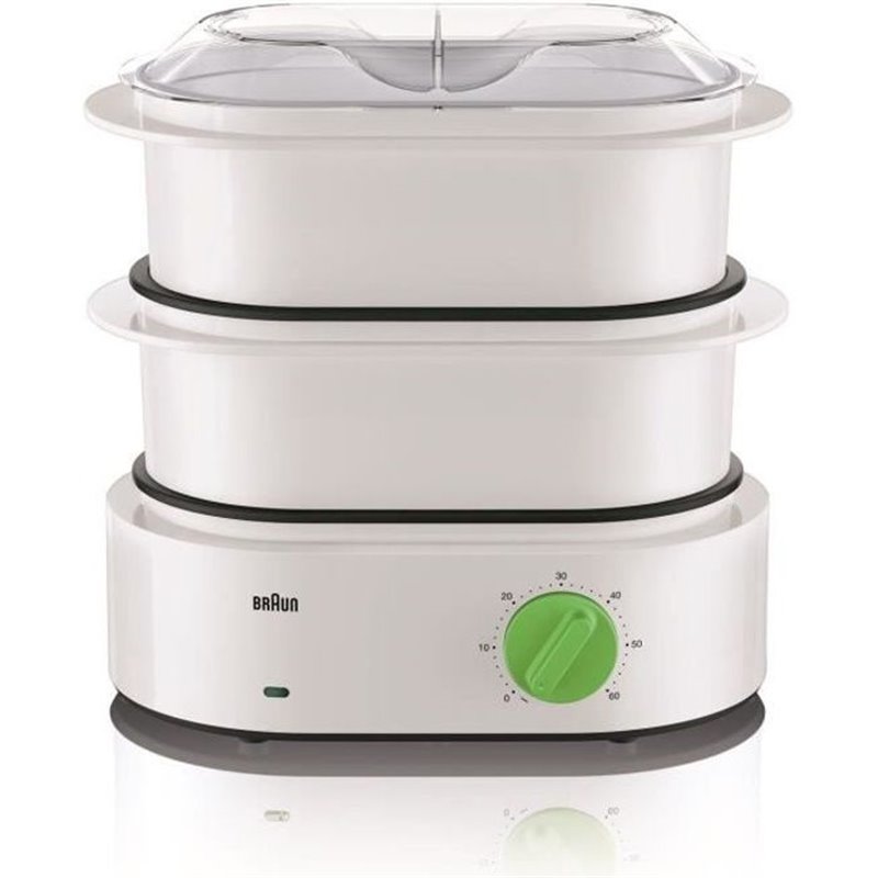 Braun FS 3000 cuiseur vapeur 2 Nombre de paniers Comptoir 850 W Vert, Blanc