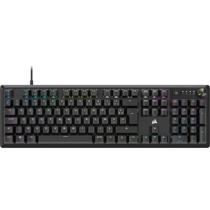 Clavier gamer mécanique - CORSAIR - K70 RGB CORE - Rétroéclairage RGB LED, MX Red, noir