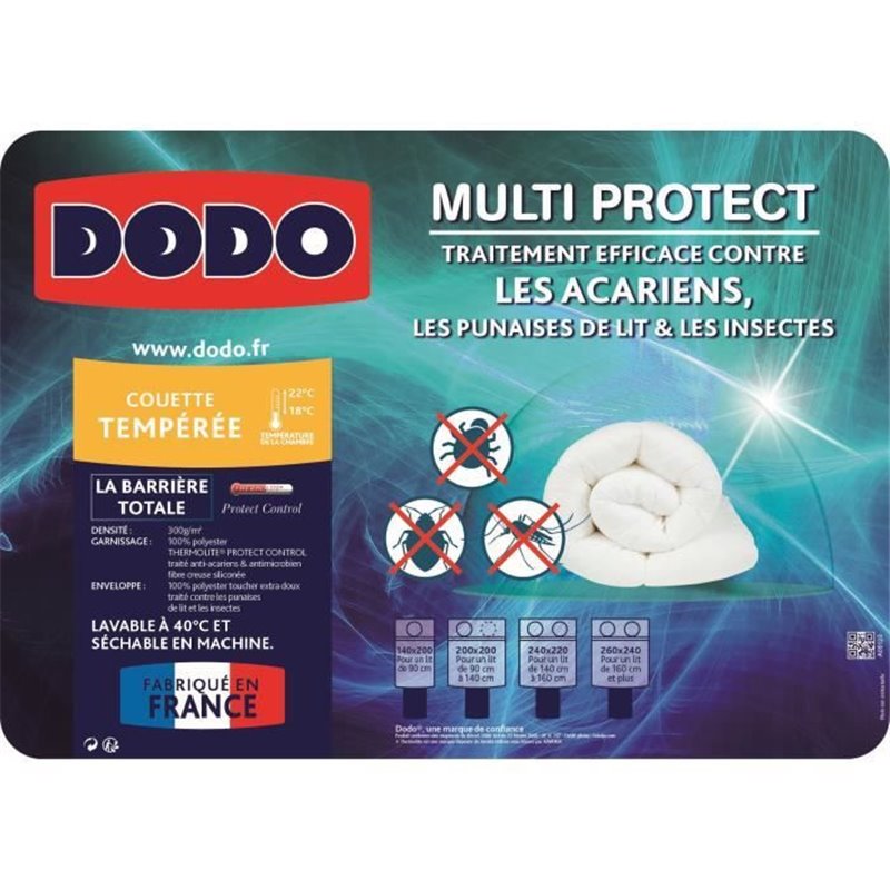 Image secondaire de Dodo Couette tempérée MULTIPROTECT - 200 x 200 cm