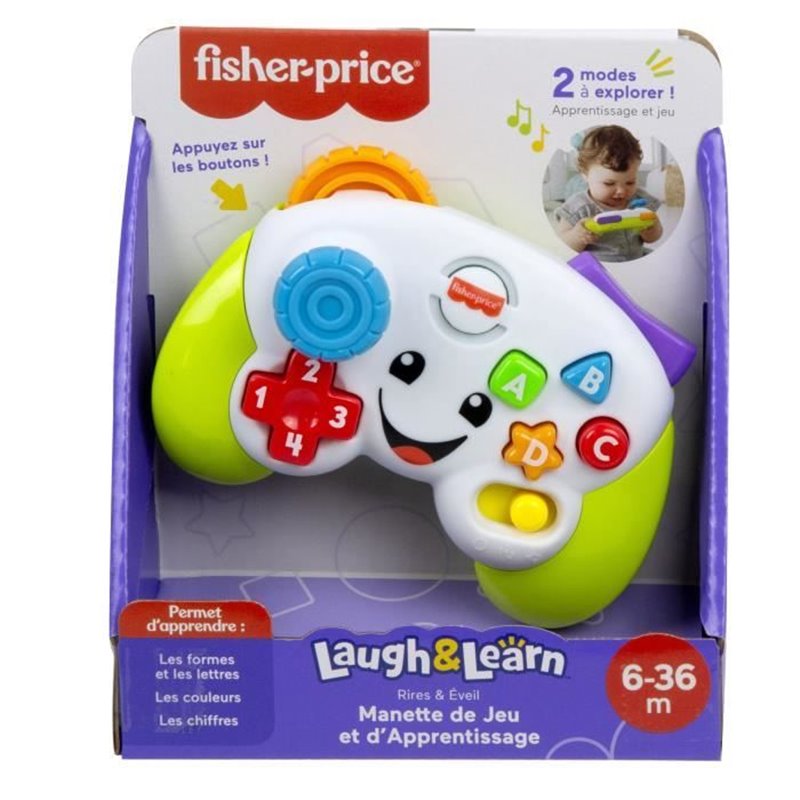 Image secondaire de Fisher-Price-Manette de jeu et d'apprentissage Rires et Éveil HXB63