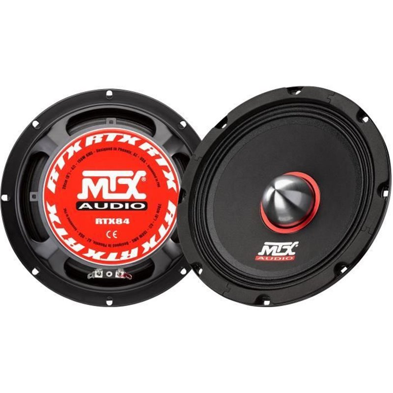 MTX AUDIO - Enceinte auto - MTX grave-médium - RTX84 - Ø20cm - Bobine 51mm - 150W RMS - 600W - Peak 4O 97,7dB/2V/1m vend