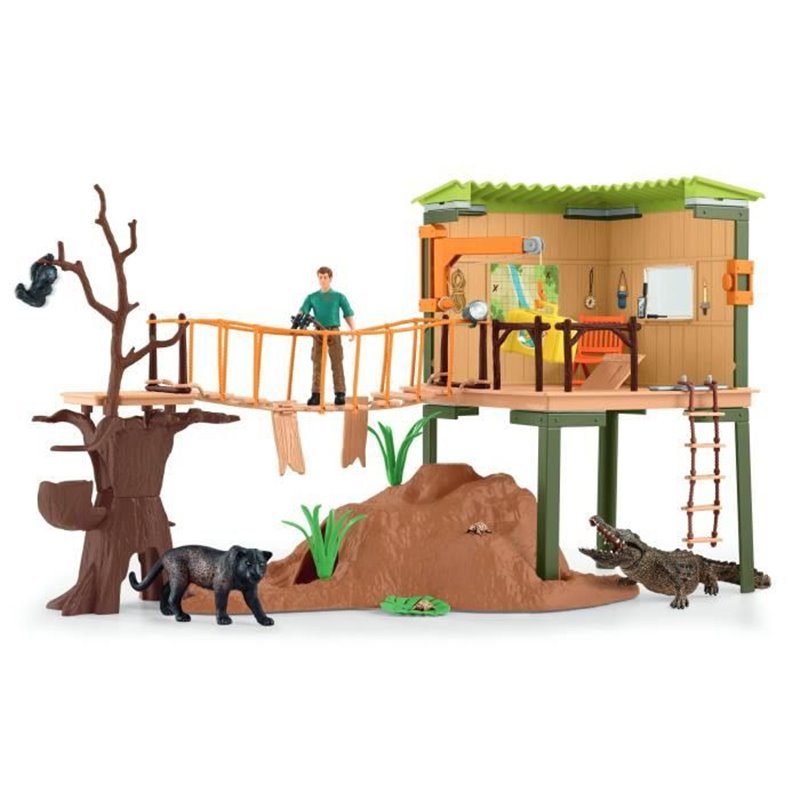 Image secondaire de Coffret Station d'aventures sauvages, figurines animaux sauvages, Schleich 42594 Wild Life, Pour enfant des 3 ans