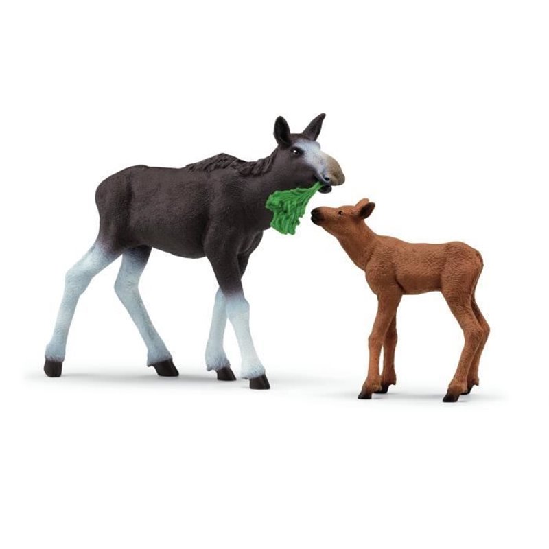 Image secondaire de Figurines Élan Femelle avec Veau, animaux sauvages, Schleich 42629 Wild Life, Pour enfant des 3 ans