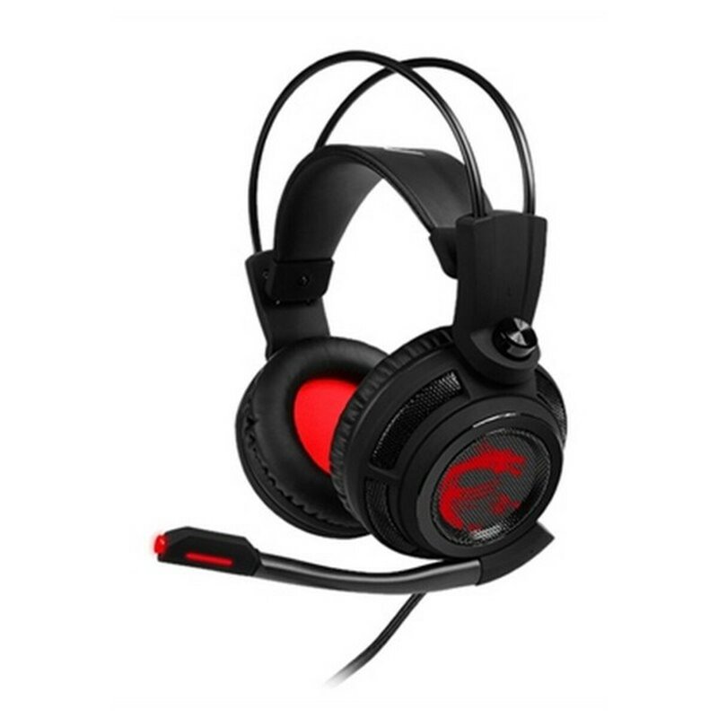 MSI DS502 Casque Avec fil Arceau Jouer Noir, Rouge