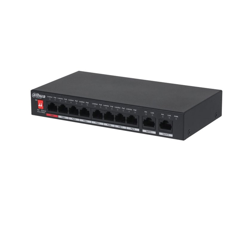 Dahua Technology PoE PFS3010-8ET-96-V2 commutateur réseau Non-géré Gigabit Ethernet (10/100/1000) Connexion Ethernet, su