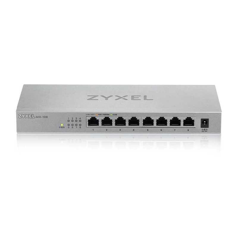 Image secondaire de Zyxel MG-108 Non-géré 2.5G Ethernet (100/1000/2500) Acier