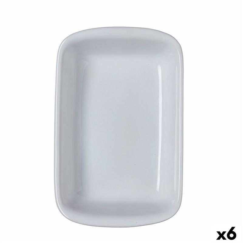 Plat de Four Pyrex Supreme Blanc Céramique Verre trempé Rectangulaire 30,2 x 20 x 7,4 cm (6 Unités)