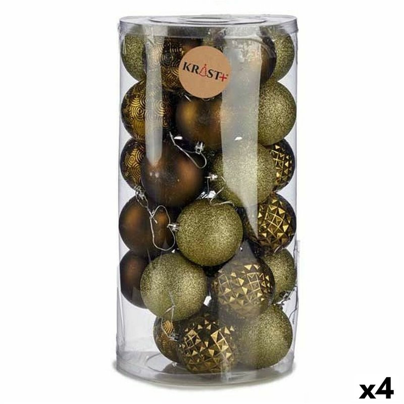 Lot de boules de Noël Vert PVC 8 x 8,5 x 8 cm (4 Unités)