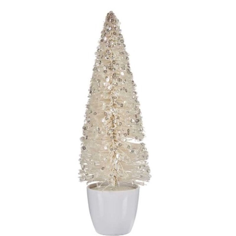 Image secondaire de Figurine Décorative Sapin de Noël Blanc Plastique 10 x 33 x 10 cm (6 Unités)