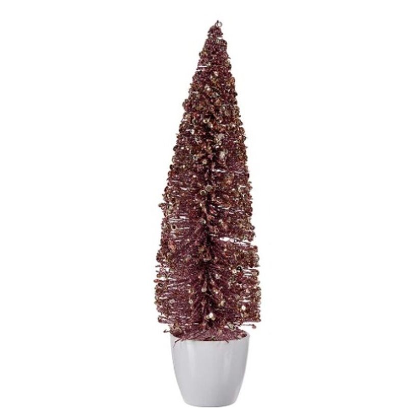 Image secondaire de Figurine Décorative Sapin de Noël Rose Plastique 10 x 38 x 10 cm (6 Unités)