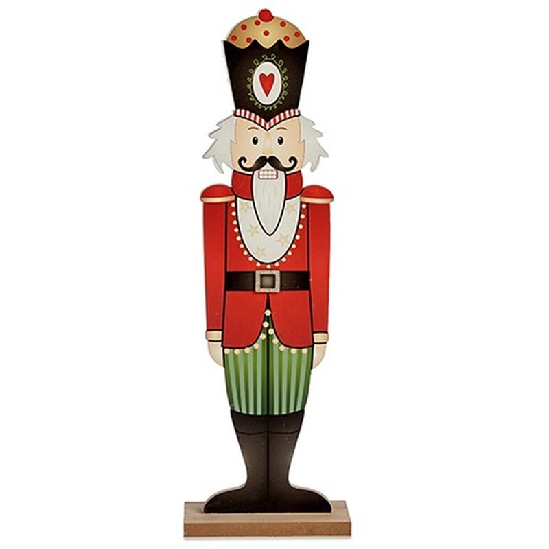 Image secondaire de Figurine Décorative Casse-Noisette Blanc Noir Rouge Vert Bois 10 x 60 x 19 cm (6 Unités)