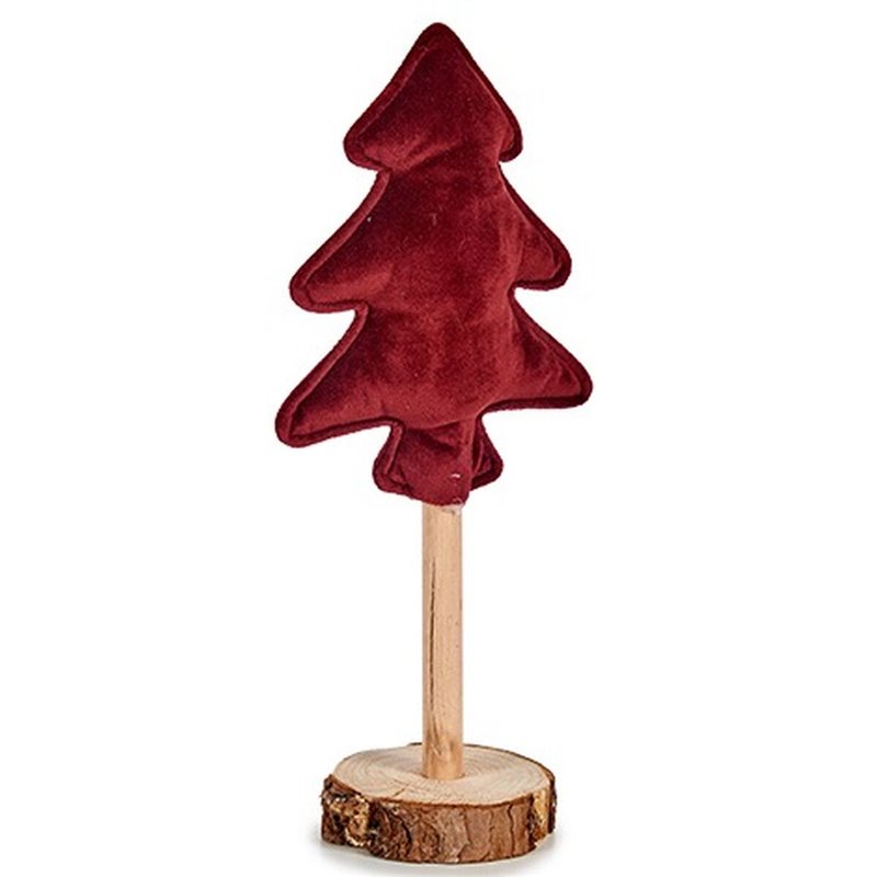 Image secondaire de Sapin de Noël Polyester Bordeaux Bois 9,5 x 32 x 13 cm (12 Unités)