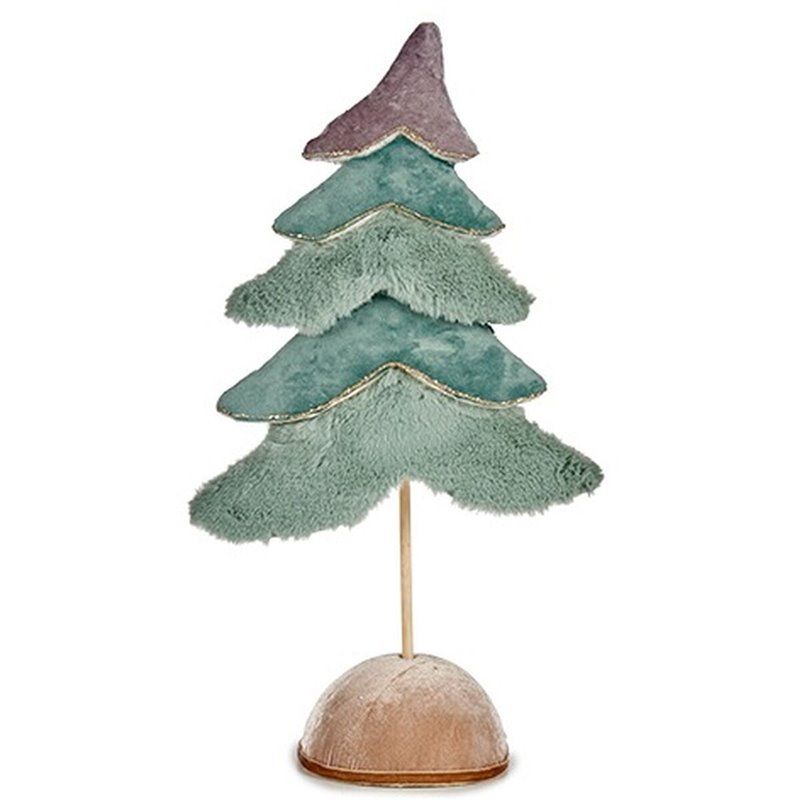 Image secondaire de Sapin de Noël Velours Turquoise 16 x 55 x 29 cm (4 Unités)