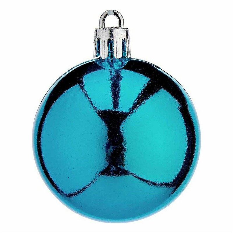 Image secondaire de Lot de boules de Noël Bleu Plastique 5 x 6 x 5 cm (12 Unités)