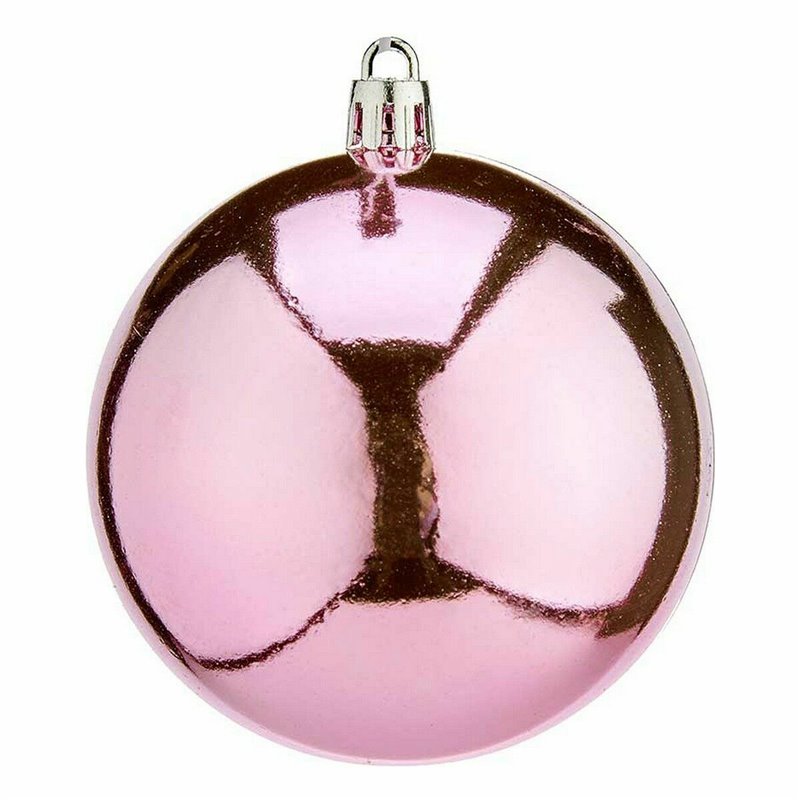 Image secondaire de Lot de boules de Noël Rose Plastique 8 x 9 x 8 cm (12 Unités)