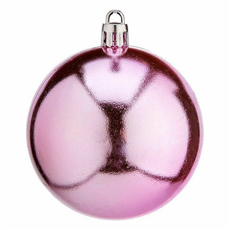 Image secondaire de Lot de boules de Noël Rose Plastique Ø 7 cm (12 Unités)