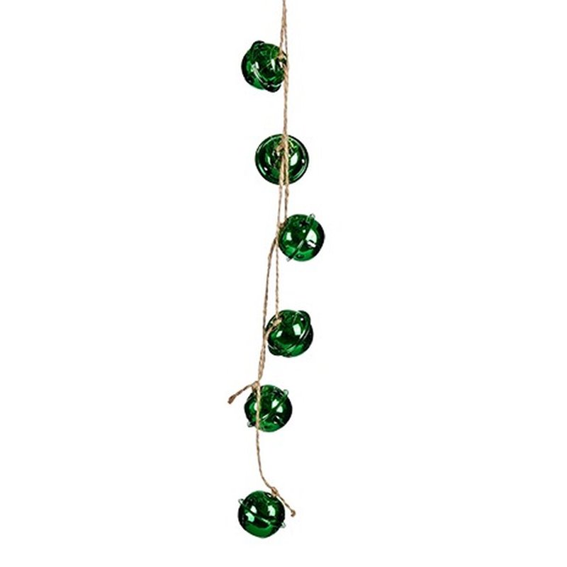 Image secondaire de Décorations de Noël Serpent à sonnettes Vert Plastique 58 x 3 x 3 cm (24 Unités)