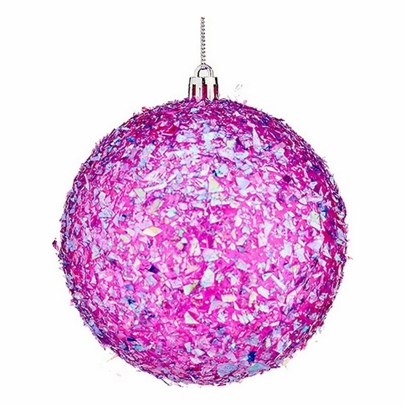 Image secondaire de Lot de boules de Noël Violet 10 cm (12 Unités)