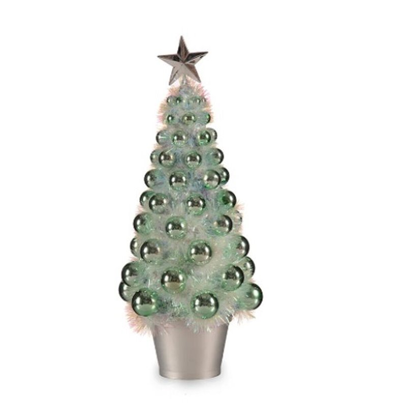 Image secondaire de Figurine Décorative Sapin de Noël Vert polypropylène PET 16 x 37,5 x 16 cm (12 Unités)