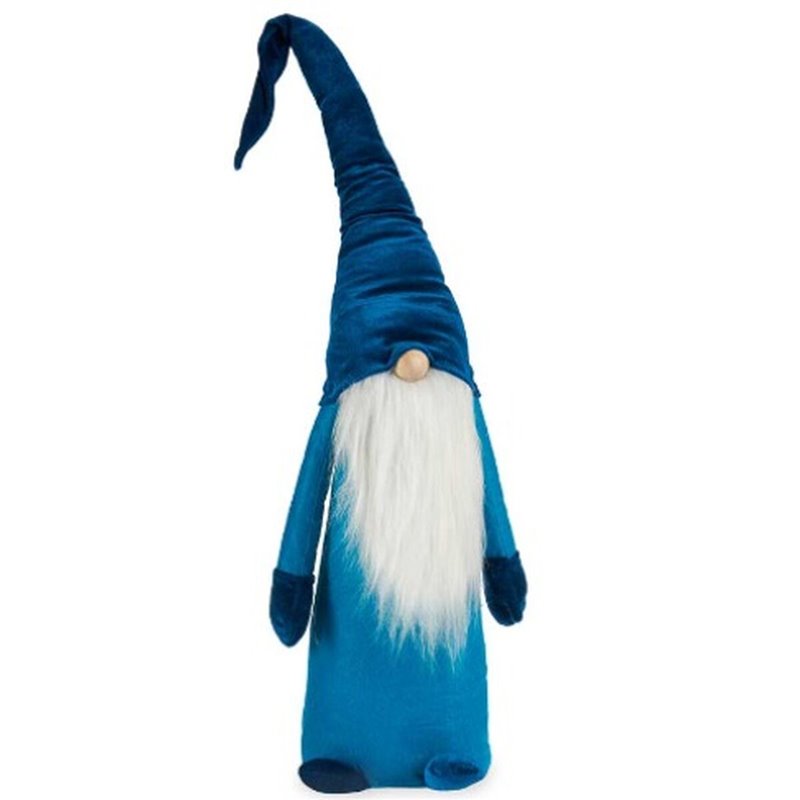 Image secondaire de Figurine Décorative Gnome Bleu Blanc Argenté Polyester Bois Sable 20 x 100 x 25 cm (8 Unités)