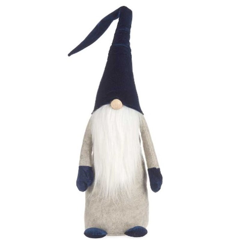 Image secondaire de Figurine Décorative Gnome Bleu Blanc Gris Polyester Bois Sable 20 x 100 x 25 cm (8 Unités)