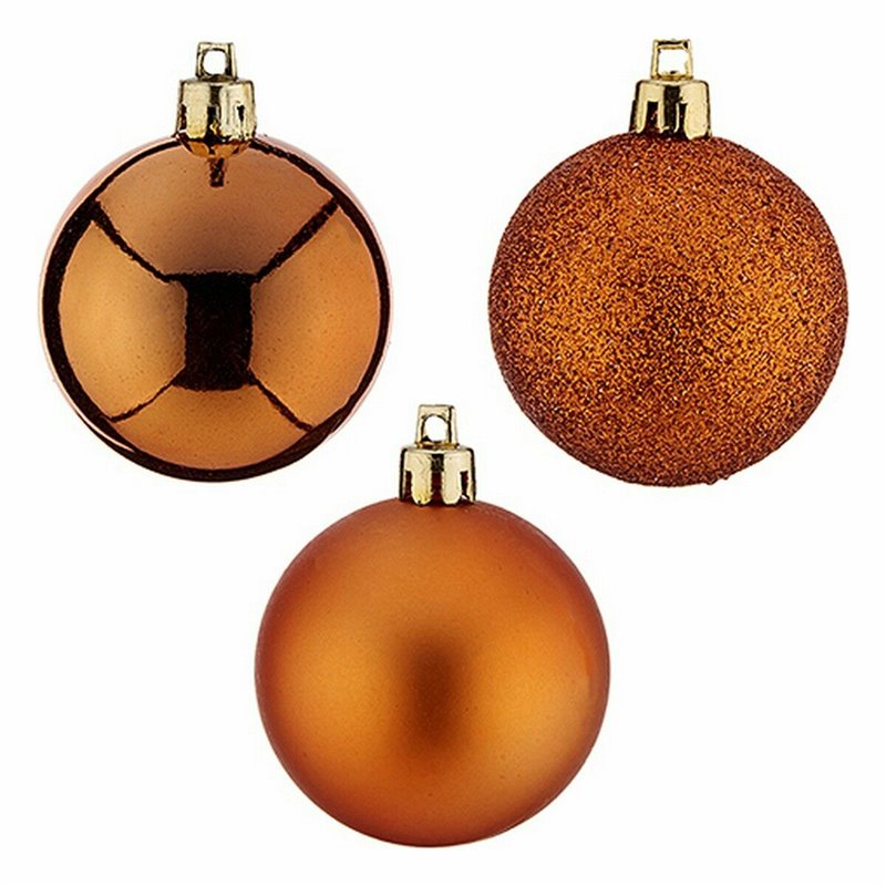 Image secondaire de Lot de boules de Noël Orange 5 x 6 x 5 cm (48 Unités)