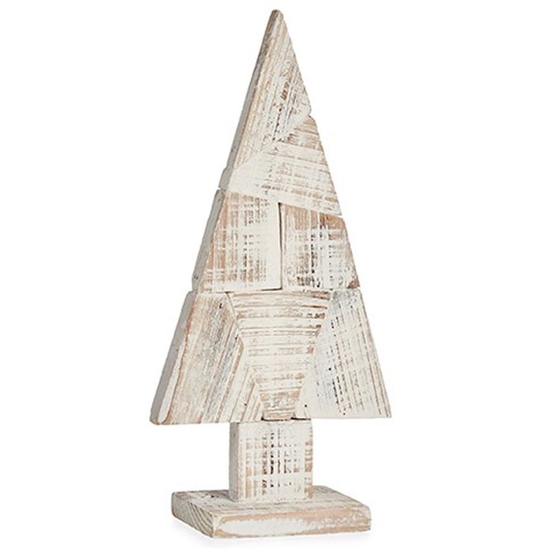 Image secondaire de Figurine Décorative Sapin de Noël Blanc Naturel Bois 9 x 41,5 x 20 cm (12 Unités)